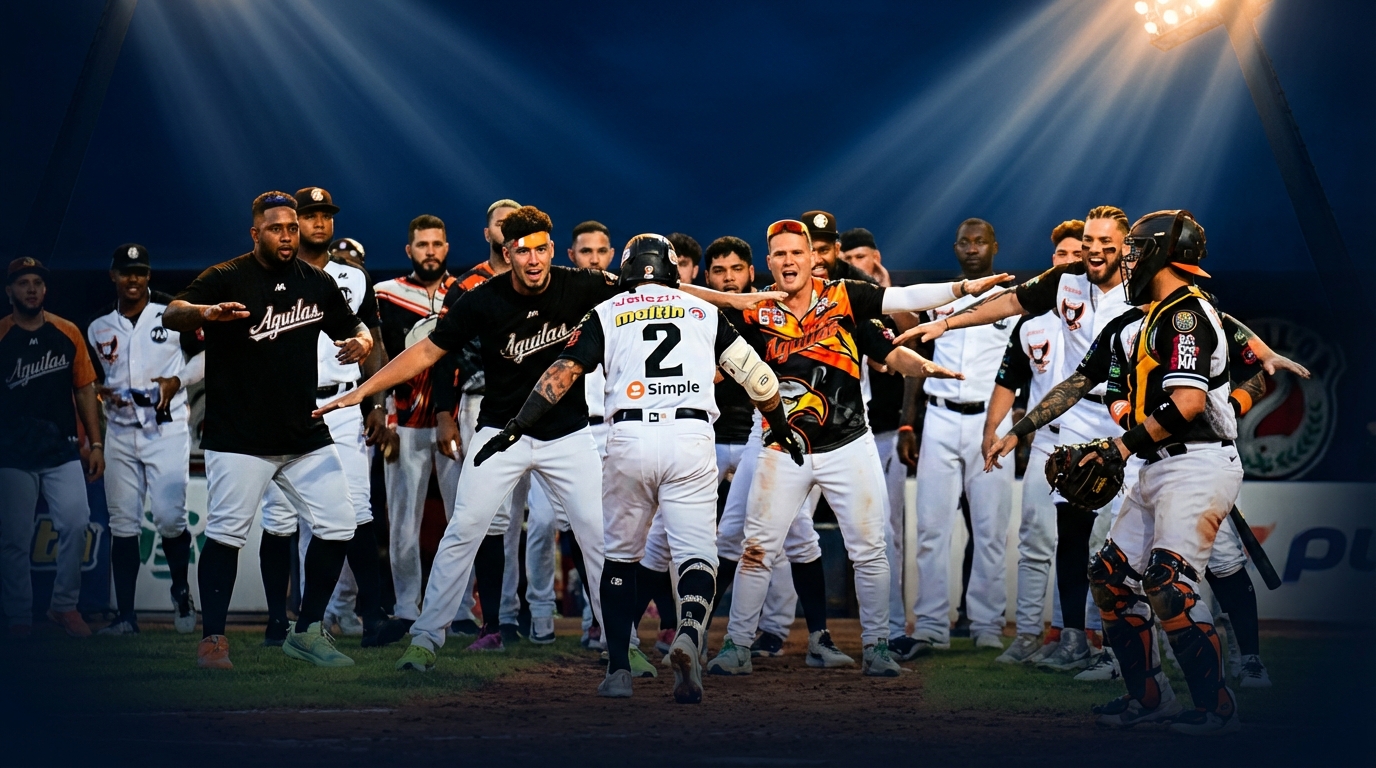 Águilas del Zulia celebrando